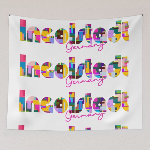 Item preview, Ingolstadt, Germany, Vibrant Abstract City Typography Art designed and sold by Wanderful-roads.