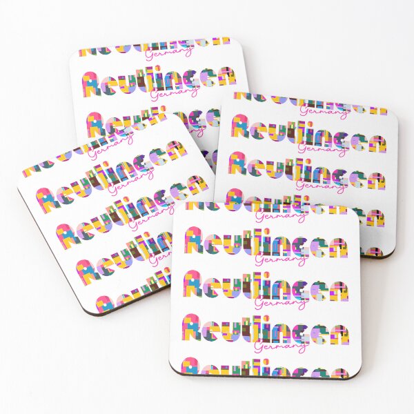 Item preview, Reutlingen, Germany, Vibrant Abstract City Typography Art designed and sold by Wanderful-roads.