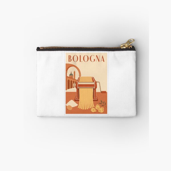 Item preview, Vintage Bologna Italy Pasta Machine Travel Poster designed and sold by Beyond Destinations.