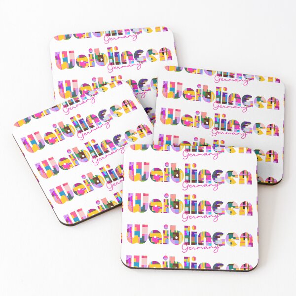 Item preview, Waiblingen, Germany, Vibrant Abstract City Typography Art designed and sold by Wanderful-roads.