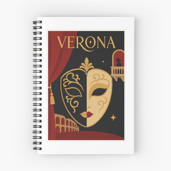 Item preview, Vintage Verona Italy Romeo Juliet Mask Poster designed and sold by Beyond Destinations.