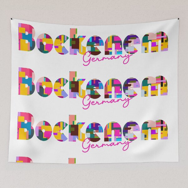 Item preview, Bockenem, Germany, Vibrant Abstract City Typography Art designed and sold by Wanderful-roads.
