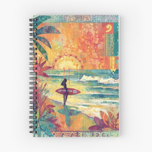 Item preview, Boho Tropical Paradise: Textured Abstract Surfer Girl Print designed and sold by sunnthreads.