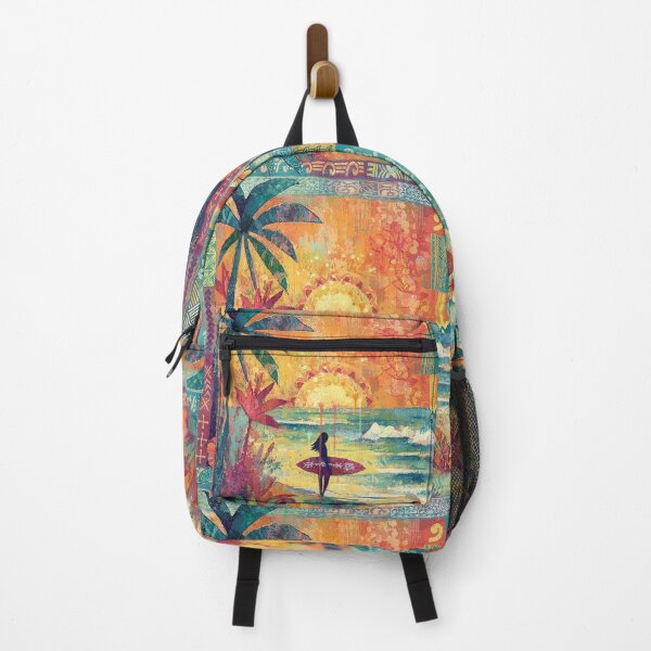 Item preview, Boho Tropical Paradise: Textured Abstract Surfer Girl Print designed and sold by sunnthreads.