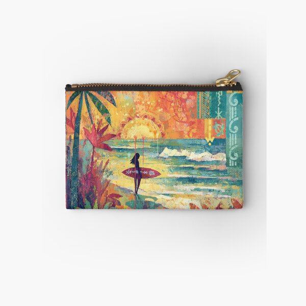 Item preview, Boho Tropical Paradise: Textured Abstract Surfer Girl Print designed and sold by sunnthreads.