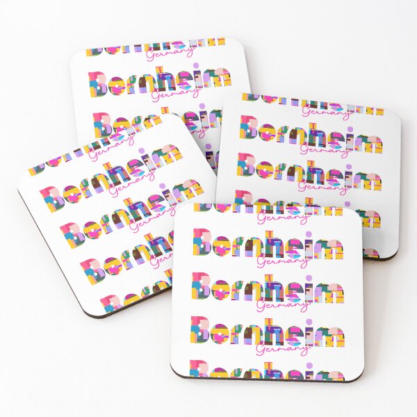 Item preview, Bornheim, Germany, Vibrant Abstract City Typography Art designed and sold by Wanderful-roads.