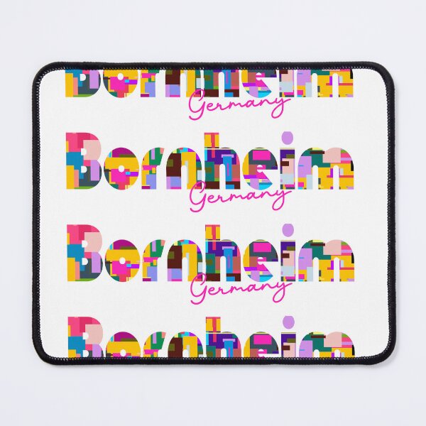 Item preview, Bornheim, Germany, Vibrant Abstract City Typography Art designed and sold by Wanderful-roads.
