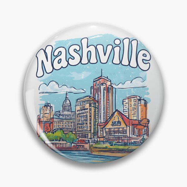 Item preview, Nashville Skyline Colorful Cityscape  designed and sold by HowToCanadian.