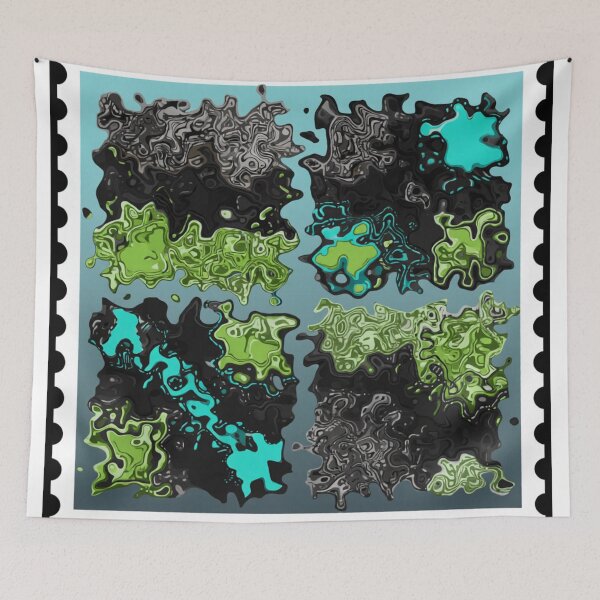 Item preview, orbiting patterns dark lapping stamp colorful stamp abstract design designed and sold by SmashingDeals.