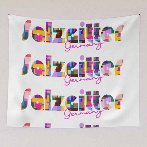 Item preview, Salzgitter, Germany, Vibrant Abstract City Typography Art designed and sold by Wanderful-roads.