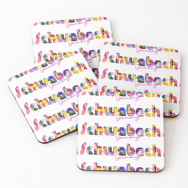 Item preview, Schwabach, Germany, Vibrant Abstract City Typography Art designed and sold by Wanderful-roads.