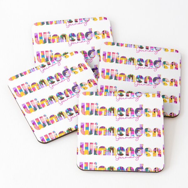 Item preview, Winnenden, Germany, Vibrant Abstract City Typography Art designed and sold by Wanderful-roads.