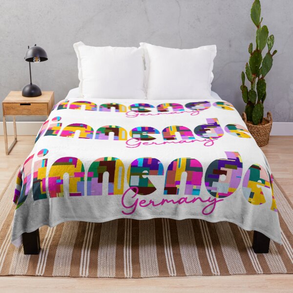 Item preview, Winnenden, Germany, Vibrant Abstract City Typography Art designed and sold by Wanderful-roads.