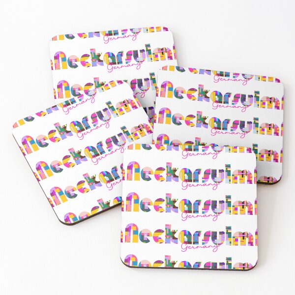 Item preview, Neckarsulm, Germany, Vibrant Abstract City Typography Art designed and sold by Wanderful-roads.
