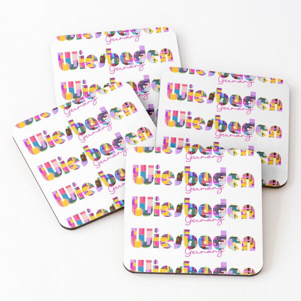 Item preview, Wiesbaden, Germany, Vibrant Abstract City Typography Art designed and sold by Wanderful-roads.