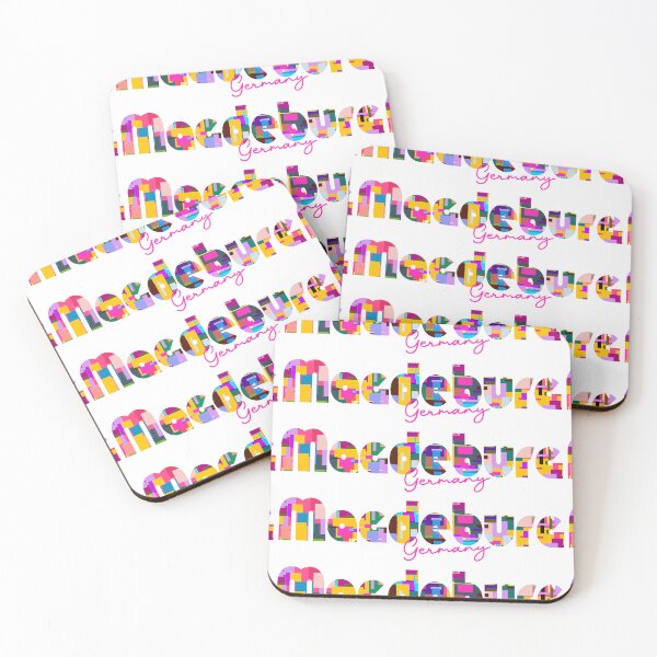 Item preview, Magdeburg, Germany, Vibrant Abstract City Typography Art designed and sold by Wanderful-roads.