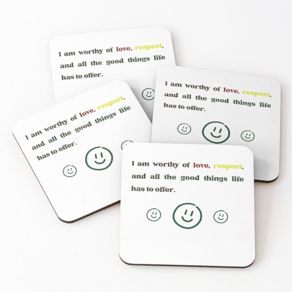 Item preview, I Am Worthy of Love, Respect, and All The Good Things Life has to Offer Affirmation Quotes designed and sold by els-shop.