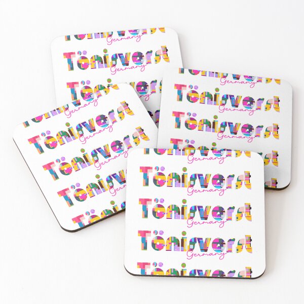 Item preview, Tönisvorst, Germany, Vibrant Abstract City Typography Art designed and sold by Wanderful-roads.