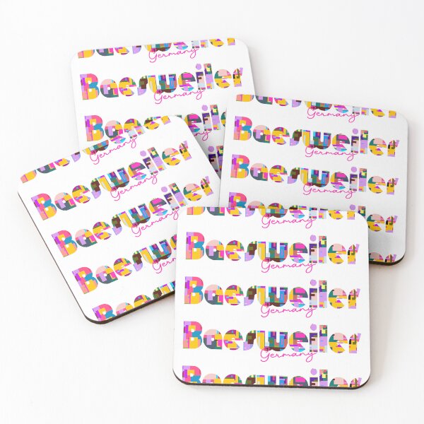 Item preview, Baesweiler, Germany, Vibrant Abstract City Typography Art designed and sold by Wanderful-roads.