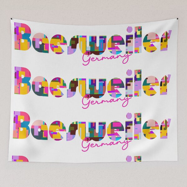 Item preview, Baesweiler, Germany, Vibrant Abstract City Typography Art designed and sold by Wanderful-roads.