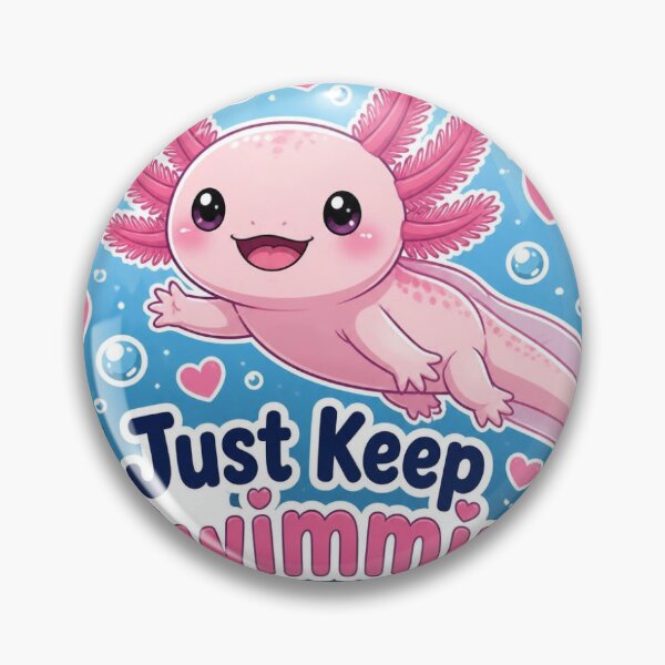 Item preview, Just Keep Swimming Axolotl Sticker designed and sold by tradegooogle.