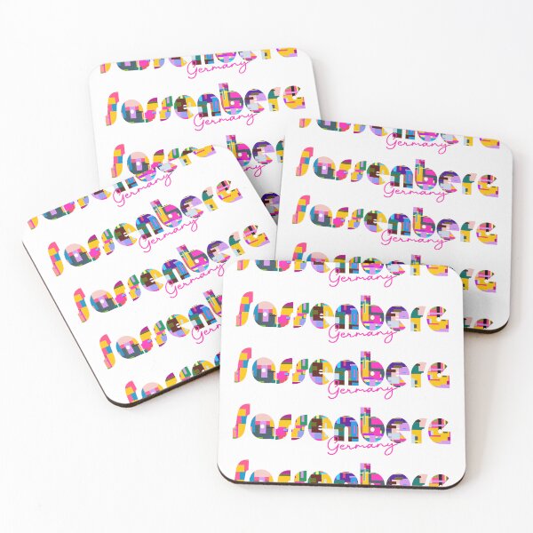 Item preview, Sassenberg, Germany, Vibrant Abstract City Typography Art designed and sold by Wanderful-roads.