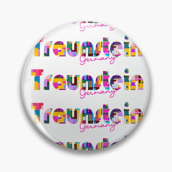 Item preview, Traunstein, Germany, Vibrant Abstract City Typography Art designed and sold by Wanderful-roads.