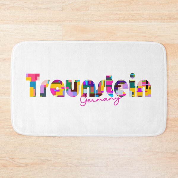Item preview, Traunstein, Germany, Vibrant Abstract City Typography Art designed and sold by Wanderful-roads.
