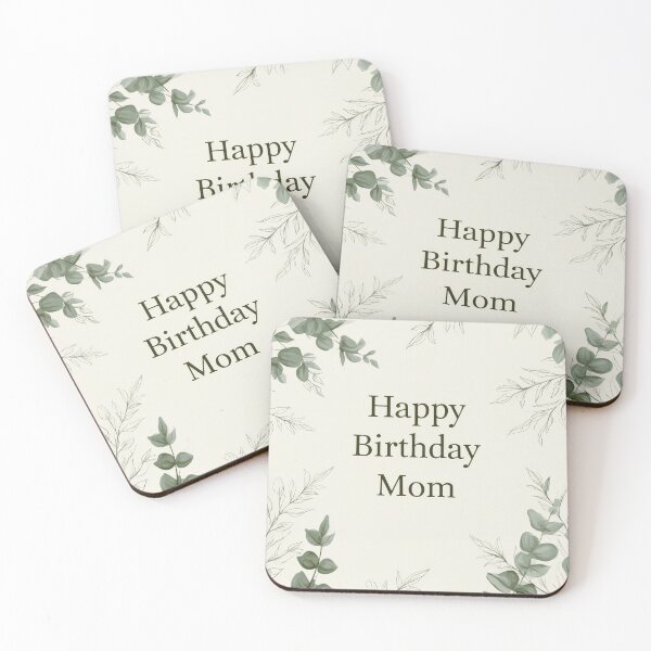 Item preview, Happy Birthday Mom Elegant Eucalyptus Botanical Birthday Design designed and sold by Zabolotna_Art.