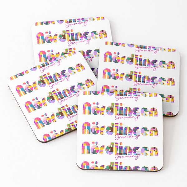 Item preview, Nördlingen, Germany, Vibrant Abstract City Typography Art designed and sold by Wanderful-roads.