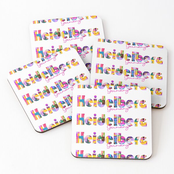 Item preview, Heidelberg, Germany, Vibrant Abstract City Typography Art designed and sold by Wanderful-roads.