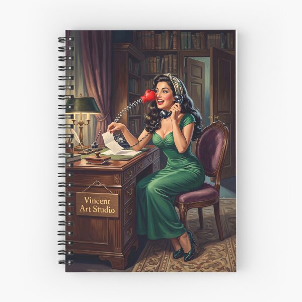 Item preview, Vintage Pinup Girl Boxing Glove Phone Retro Office Decor designed and sold by Vincent-68.