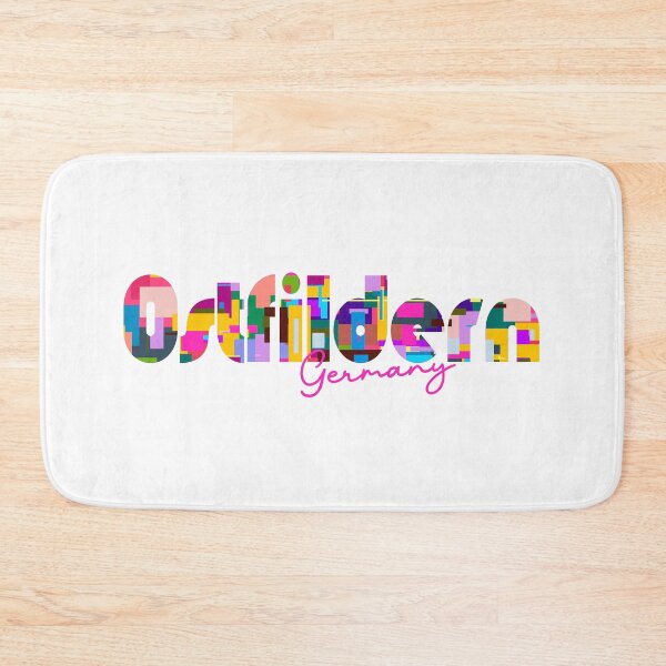 Item preview, Ostfildern, Germany, Vibrant Abstract City Typography Art designed and sold by Wanderful-roads.