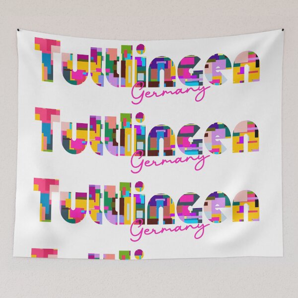 Item preview, Tuttlingen, Germany, Vibrant Abstract City Typography Art designed and sold by Wanderful-roads.