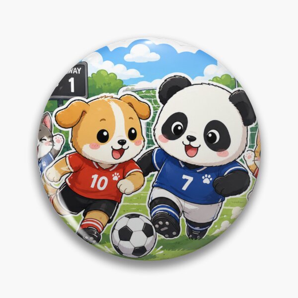 Item preview, Dog Playing Football with Panda & Cats designed and sold by MR4me.
