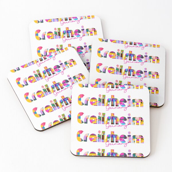 Item preview, Crailsheim, Germany, Vibrant Abstract City Typography Art designed and sold by Wanderful-roads.