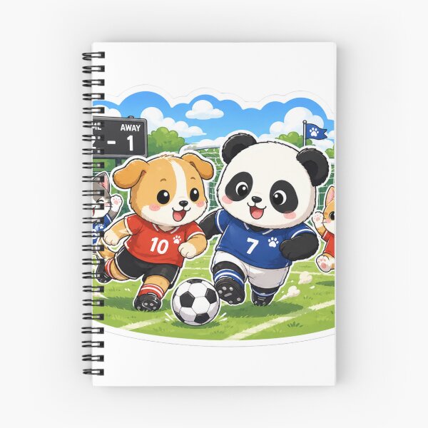 Item preview, Dog Playing Football with Panda & Cats designed and sold by MR4me.