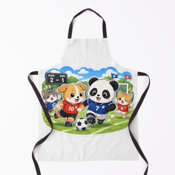 Item preview, Dog Playing Football with Panda & Cats designed and sold by MR4me.