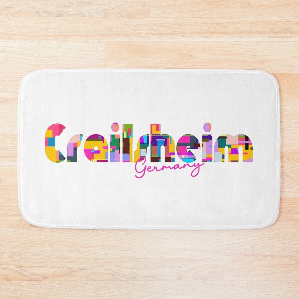 Item preview, Crailsheim, Germany, Vibrant Abstract City Typography Art designed and sold by Wanderful-roads.