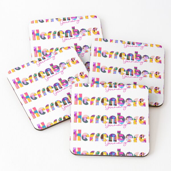 Item preview, Herrenberg, Germany, Vibrant Abstract City Typography Art designed and sold by Wanderful-roads.