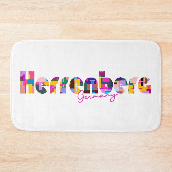 Item preview, Herrenberg, Germany, Vibrant Abstract City Typography Art designed and sold by Wanderful-roads.