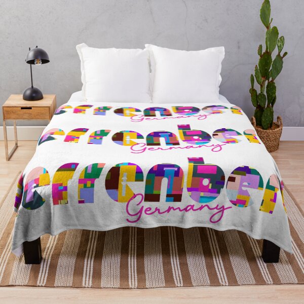 Item preview, Herrenberg, Germany, Vibrant Abstract City Typography Art designed and sold by Wanderful-roads.