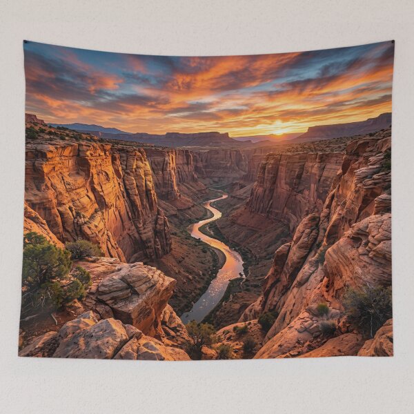 Item preview, Majestic Desert Canyon at Sunset – Epic Southwest Landscape designed and sold by Quiet life.