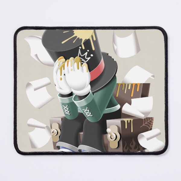 Item preview, Anxious Top Hat Gentleman Surrounded By Papers designed and sold by Lexkon Liu's art.