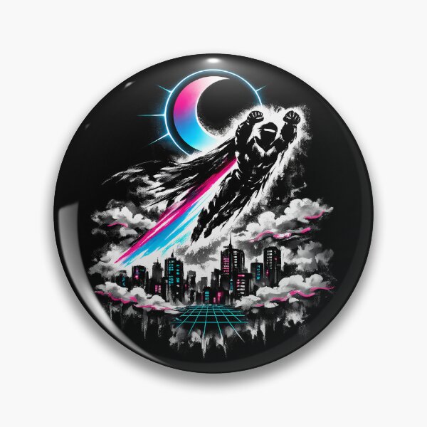 Item preview, Soaring Hero Synthwave Sumi-e Night designed and sold by KungPowUnicorn.