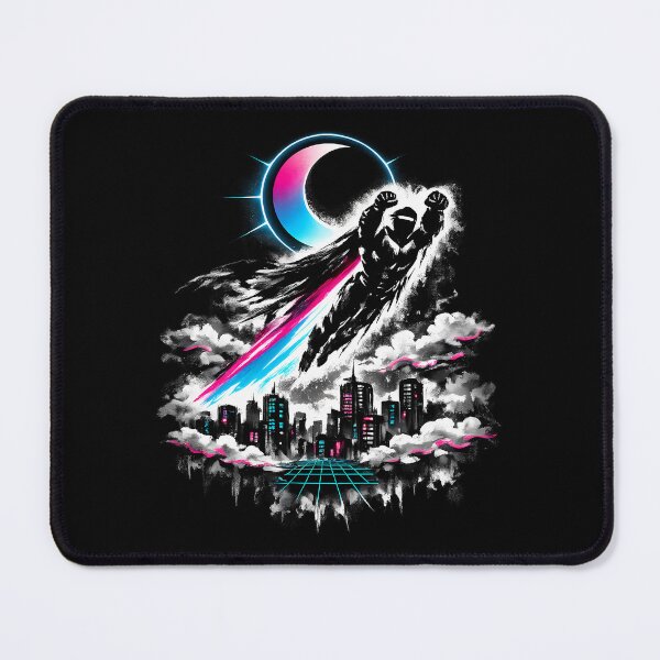 Item preview, Soaring Hero Synthwave Sumi-e Night designed and sold by KungPowUnicorn.