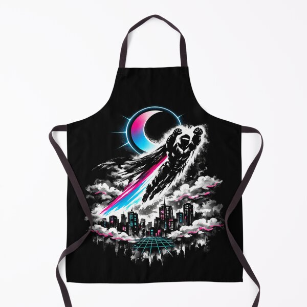 Item preview, Soaring Hero Synthwave Sumi-e Night designed and sold by KungPowUnicorn.