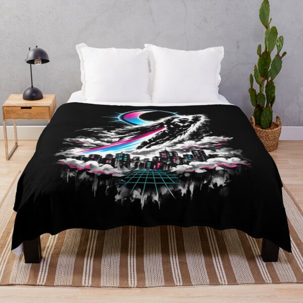 Item preview, Soaring Hero Synthwave Sumi-e Night designed and sold by KungPowUnicorn.