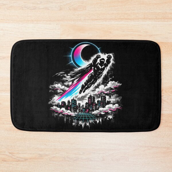 Item preview, Soaring Hero Synthwave Sumi-e Night designed and sold by KungPowUnicorn.