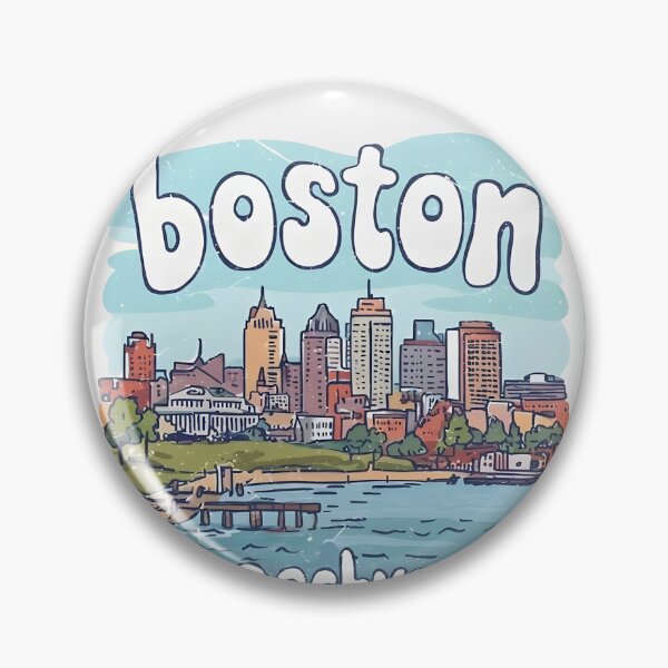 Item preview, Boston Massachusetts Cute Pastel Skyline designed and sold by HowToCanadian.